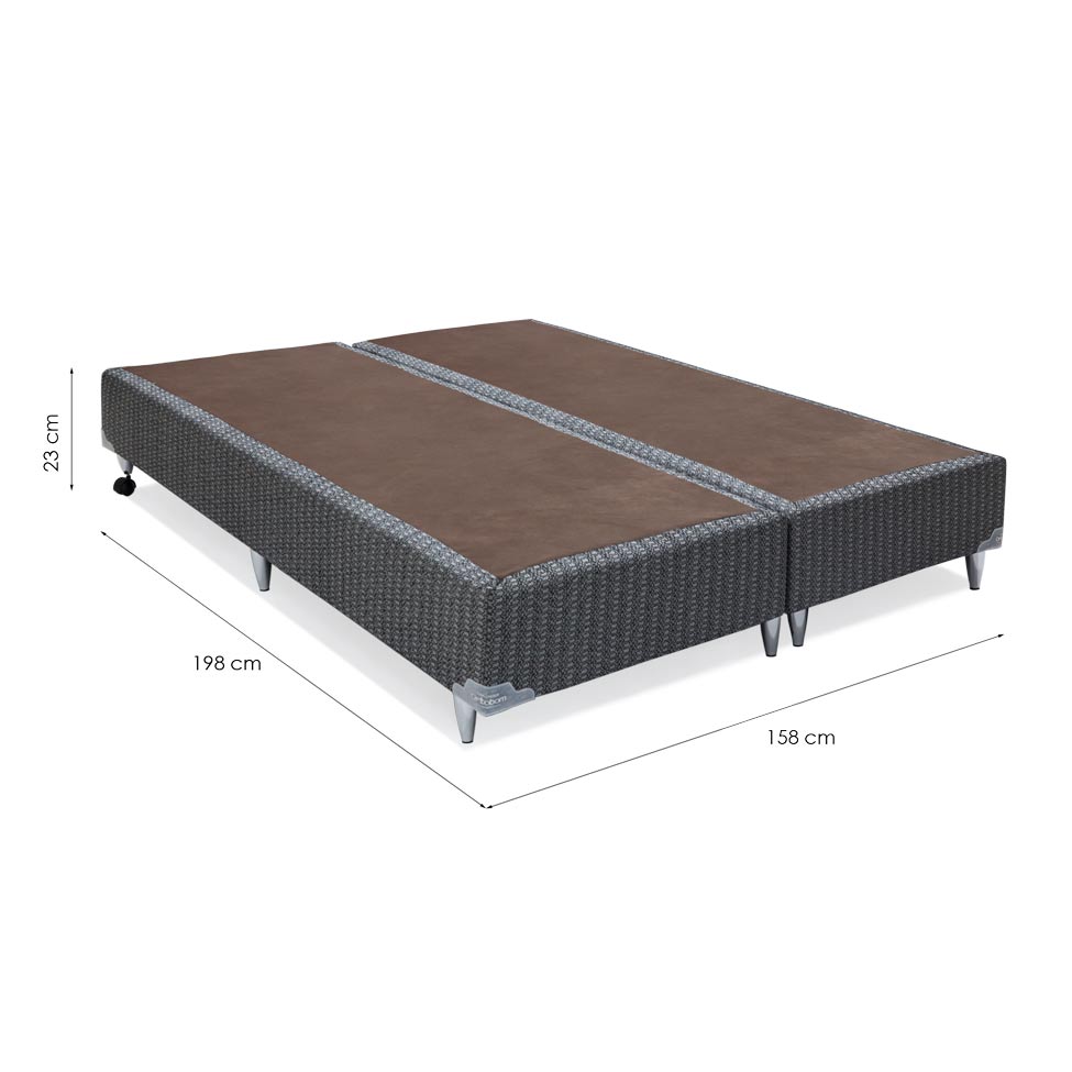 Base para Cama Box Queen Orthotel Luxo Grafite