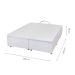 Base para Cama Box Queen Physical com Baú (39x158x198) Branca