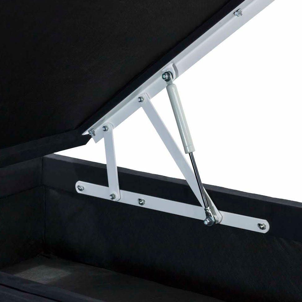 Base para Cama Box Queen Physical ll com Baú (39x158x198) Preta