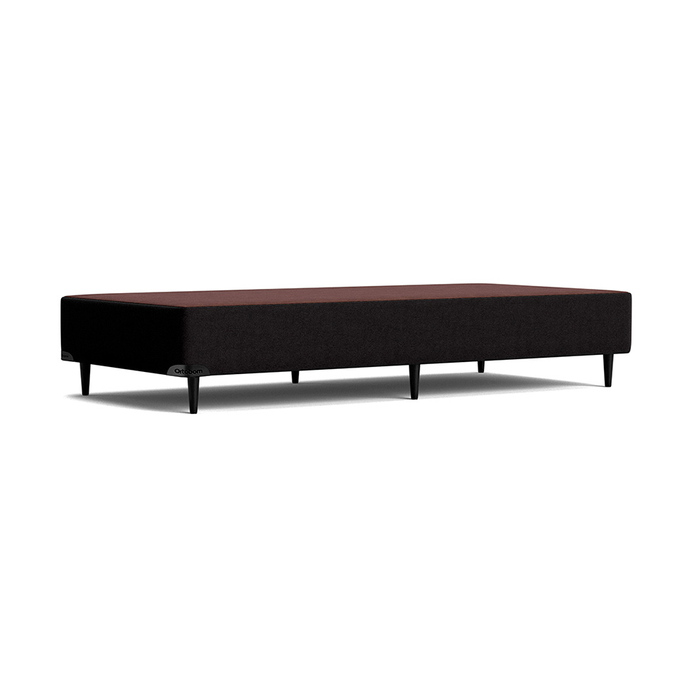 Base para Cama Box Solteiro Camurça I Preta