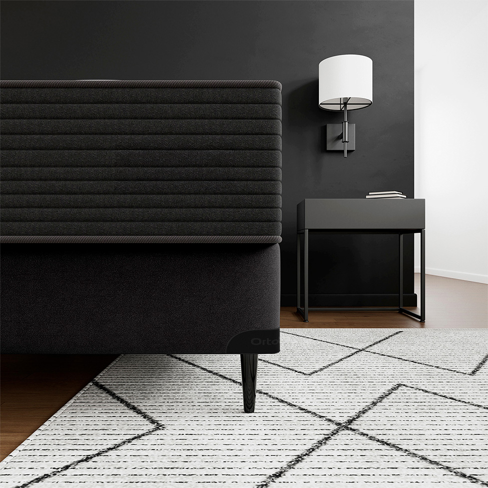 Base para Cama Box Solteiro Camurça I Preta