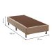 Base para Cama Box Solteiro Camurça II Creme