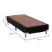 Base para Cama Box Solteiro Camurça II Preta