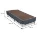 Base para Cama Box Solteiro Camurça IICinza