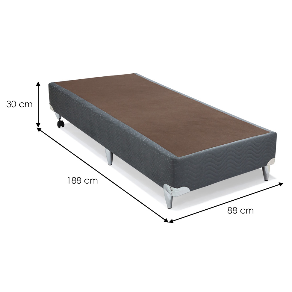 Base para Cama Box Solteiro Camurça IICinza