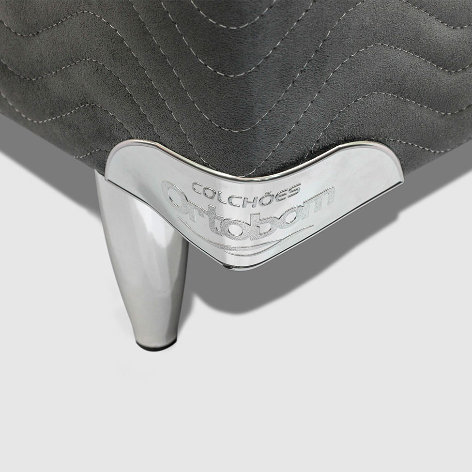 Base para Cama Box Solteiro Camurça IICinza