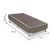 Base para Cama Box Solteiro Cori II Creme