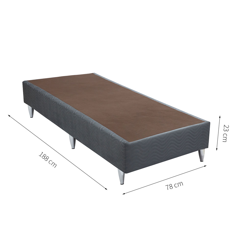 Base para Cama Box Solteiro Florence ll (23x78x188) Cinza