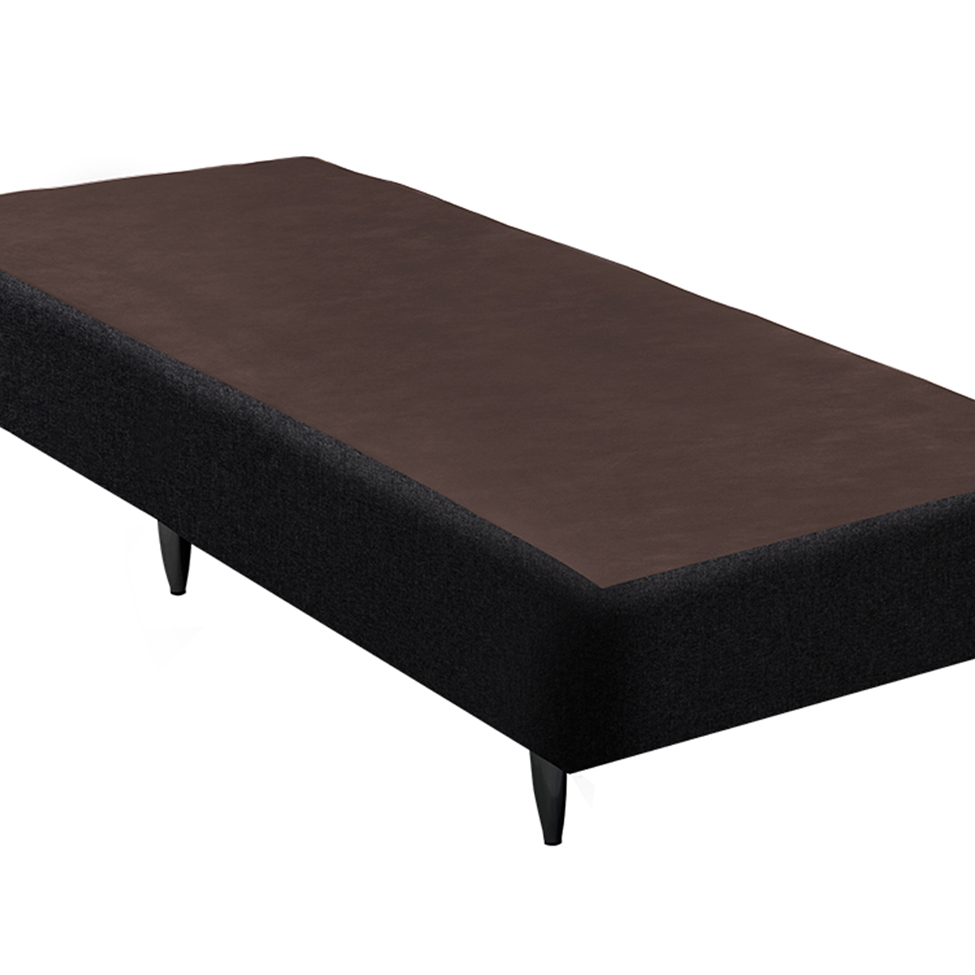 Base para Cama Box Solteiro Linen (23x108x198) Preta