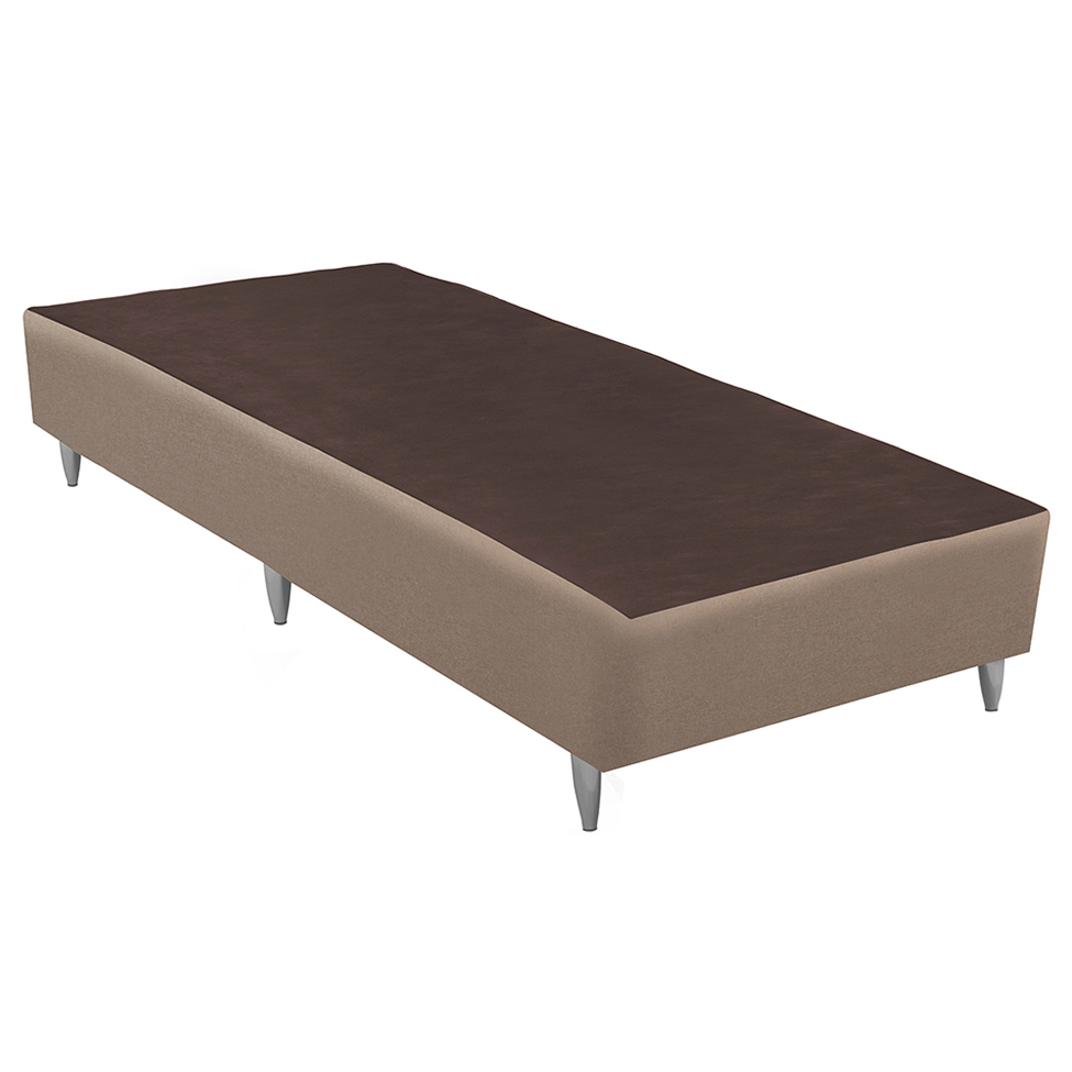 Base para Cama Box Solteiro Linen (23x78x188) Bege