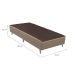 Base para Cama Box Solteiro Linen (23x78x188) Bege