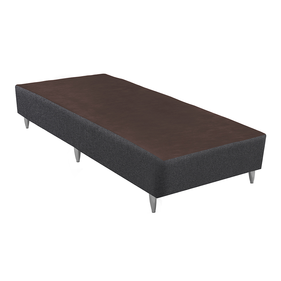 Base para Cama Box Solteiro Linen (23x78x188) Cinza