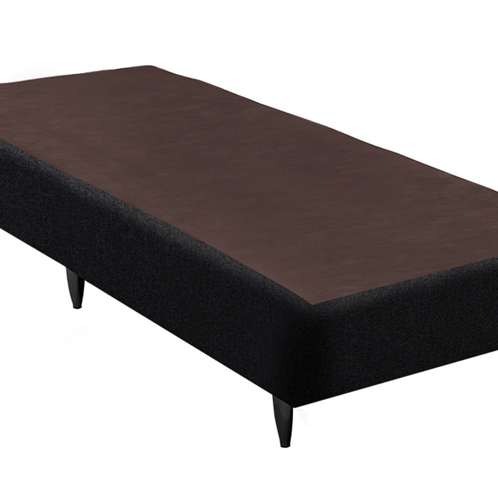 Base para Cama Box Solteiro Linen (23x78x188) Preta