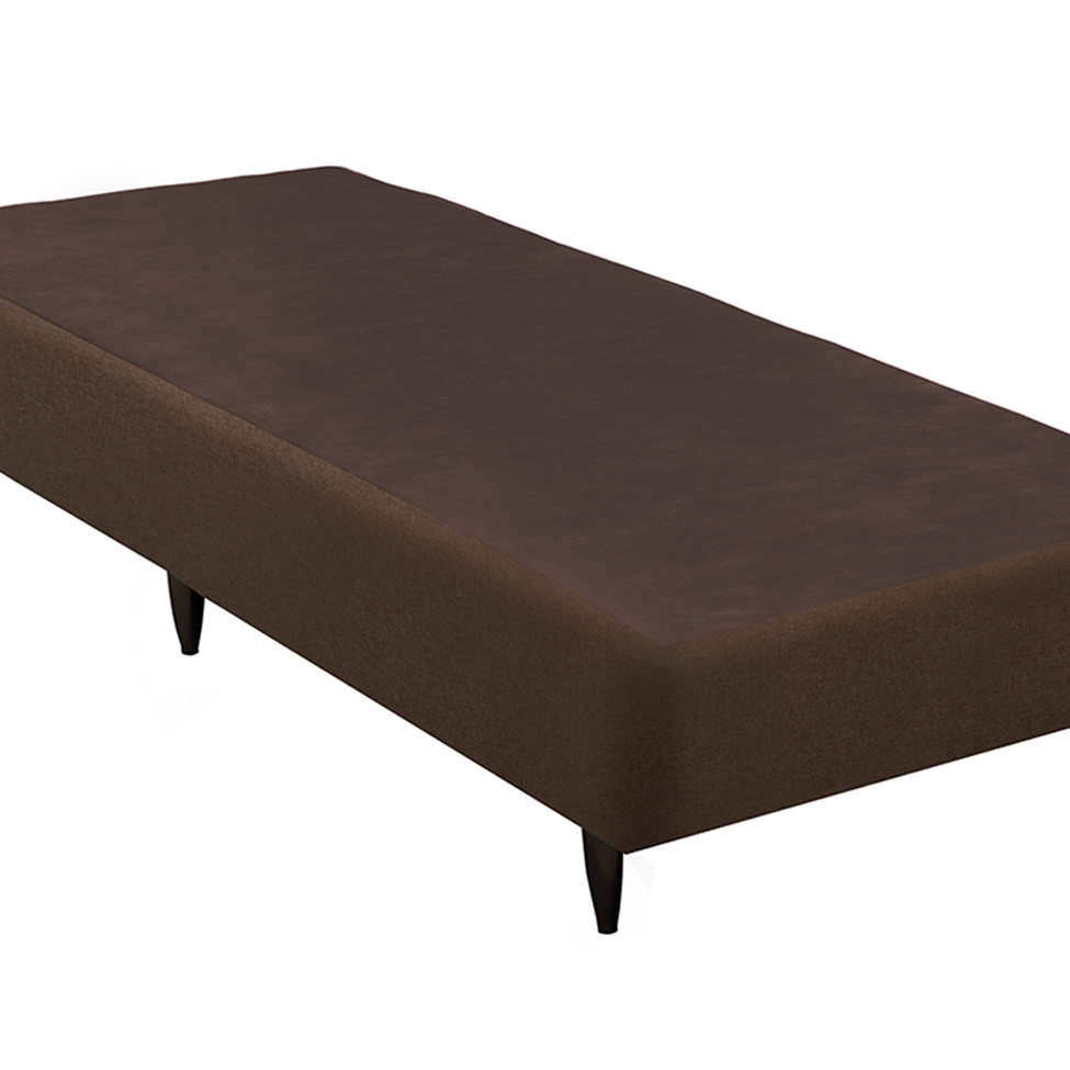 Base para Cama Box Solteiro Linen (30x88x188) Marrom