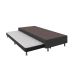 Base para Cama Box Solteiro Nero com Colchão Auxiliar Espuma D28 Preta e Branca