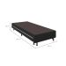 Base para Cama Box Solteiro Nero com Colchão Auxiliar Espuma D28 Preta e Branca