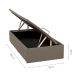 Base para Cama Box Solteiro Physical l com Baú (39x88x188) Bege