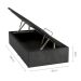 Base para Cama Box Solteiro Physical l com Baú (39x88x188) Cinza