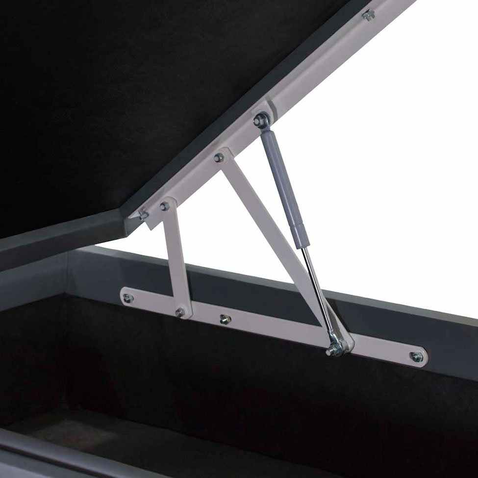 Base para Cama Box Solteiro Physical ll com Baú (39x88x188) Cinza
