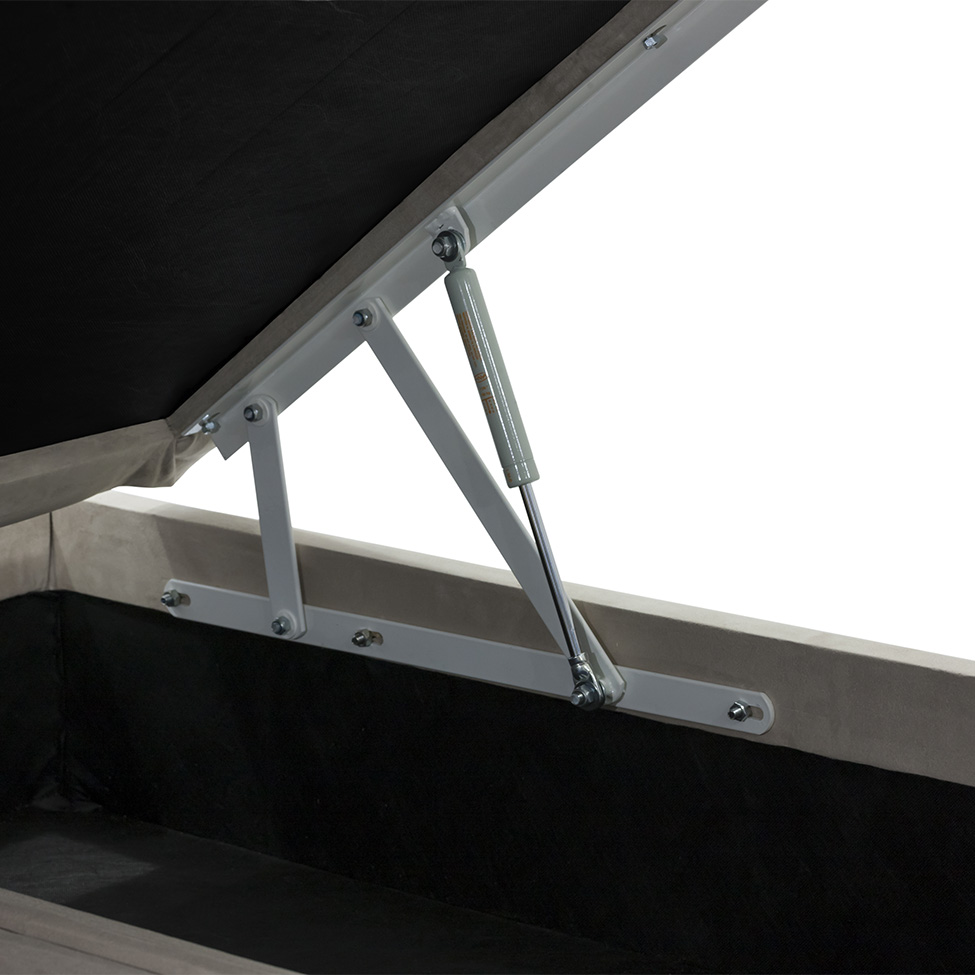 Base para Cama Box Super King Americana com Baú Bege