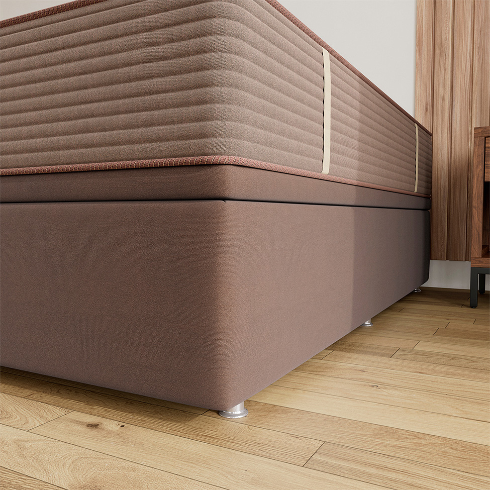 Base para Cama Box Super King Americana com Baú Bege