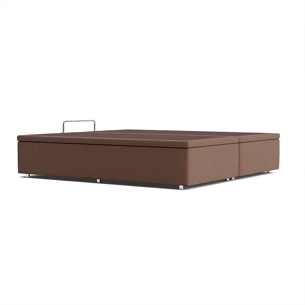 Base para Cama Box Super King Americana com Baú Bege