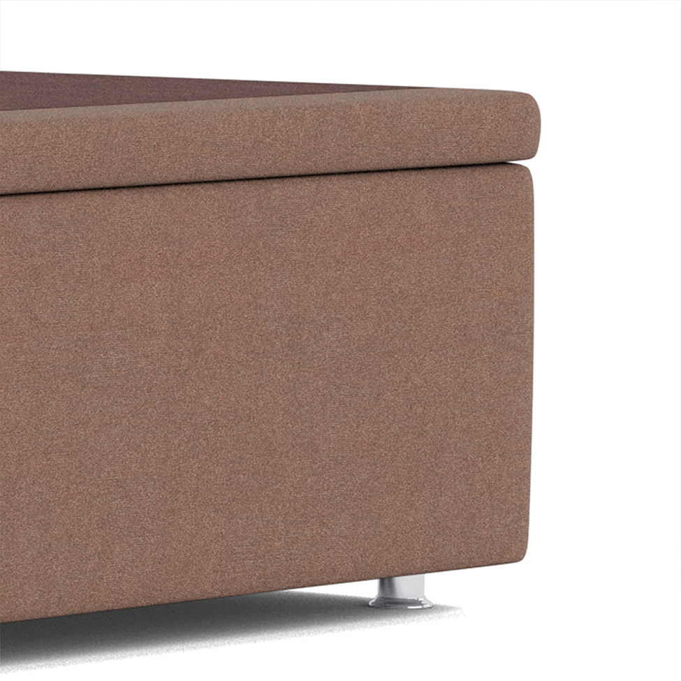 Base para Cama Box Super King Americana com Baú Bege