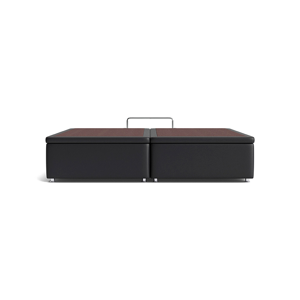 Base para Cama Box Super King Americana com Baú Cinza