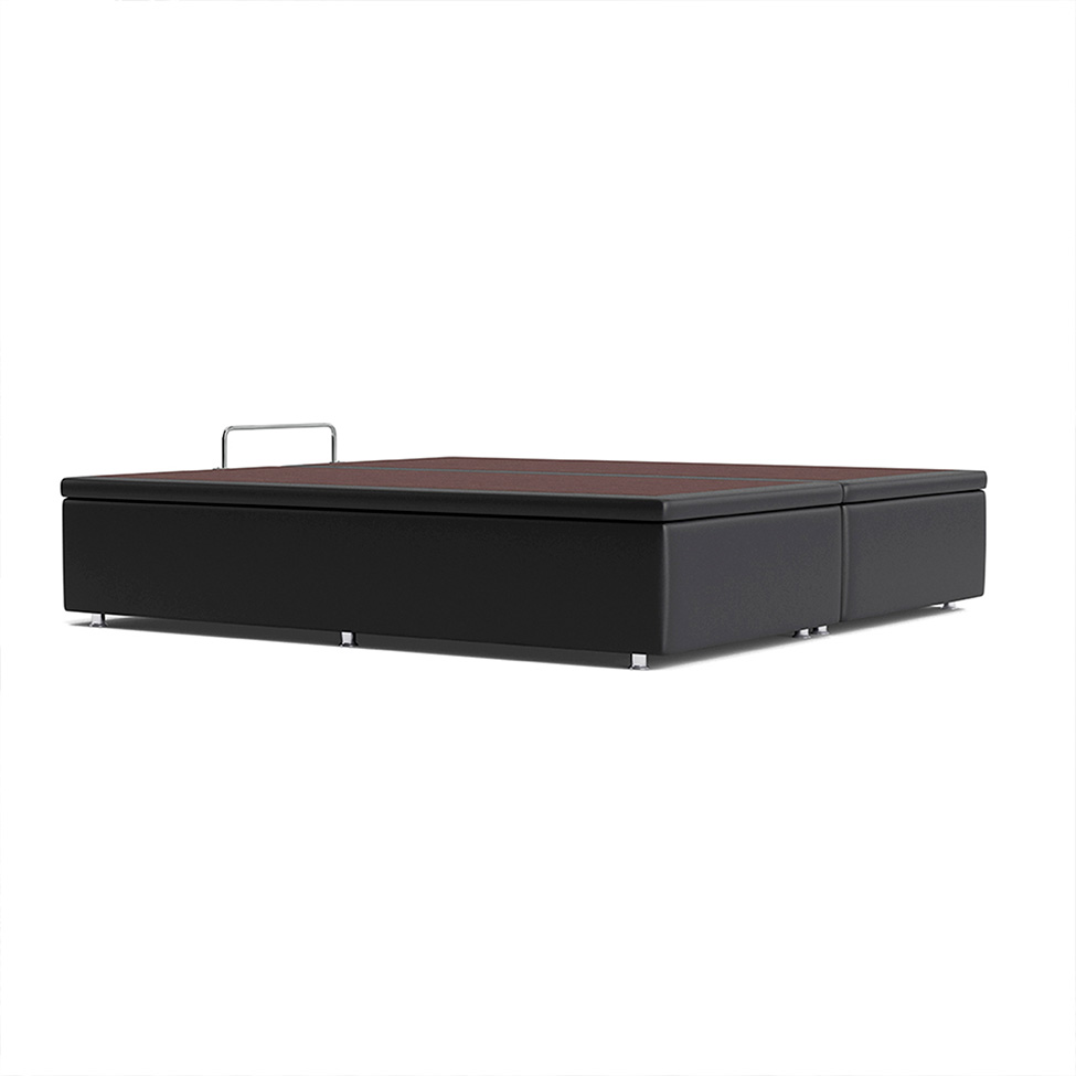 Base para Cama Box Super King Americana com Baú Cinza