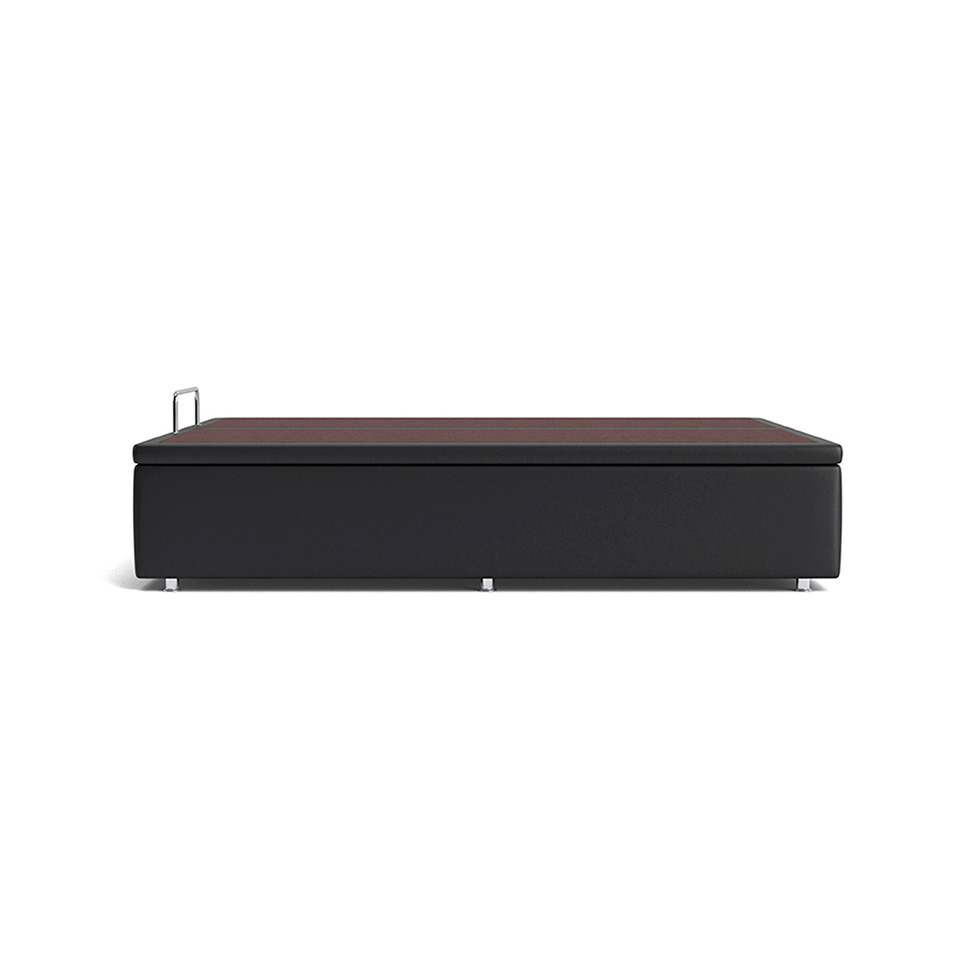 Base para Cama Box Super King Americana com Baú Cinza