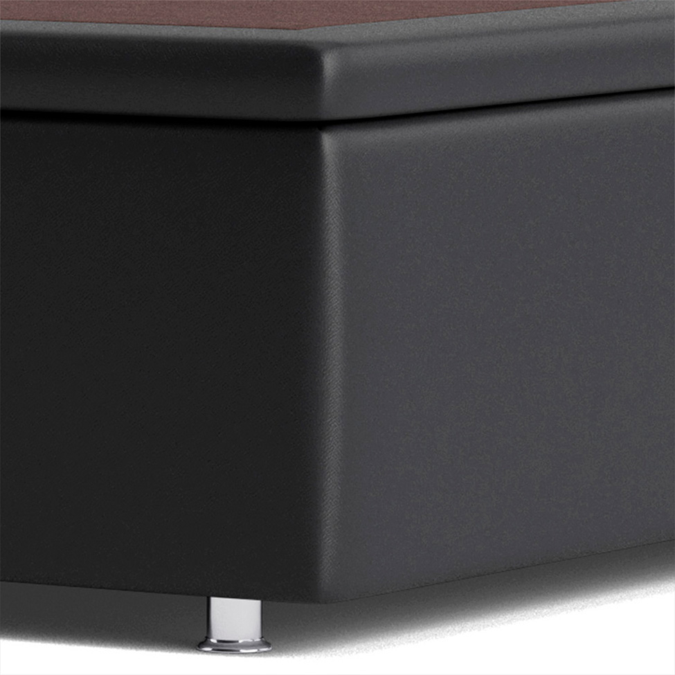 Base para Cama Box Super King Americana com Baú Cinza