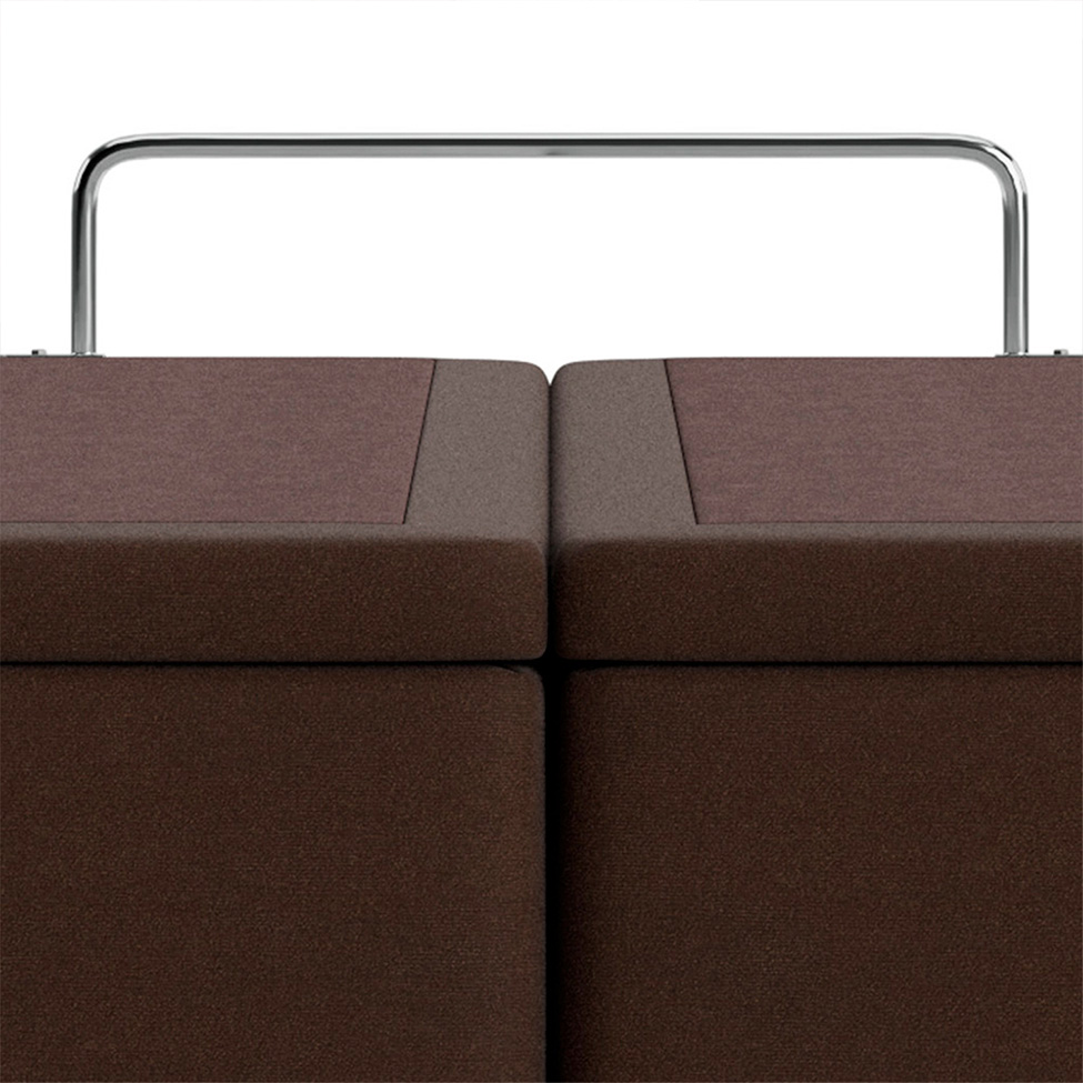 Base para Cama Box Super King Americana com Baú Marrom e Branca