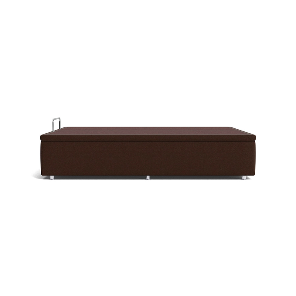 Base para Cama Box Super King Americana com Baú Marrom e Branca
