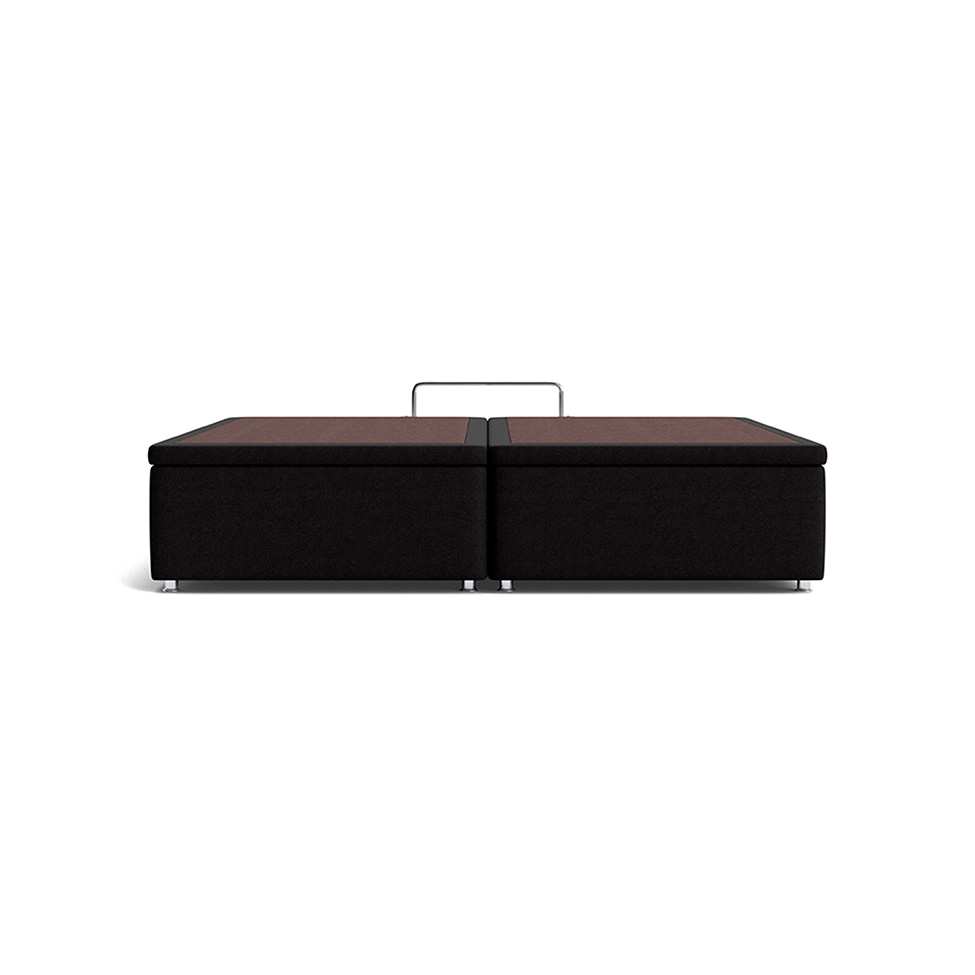 Base para Cama Box Super King Americana com Baú Preta