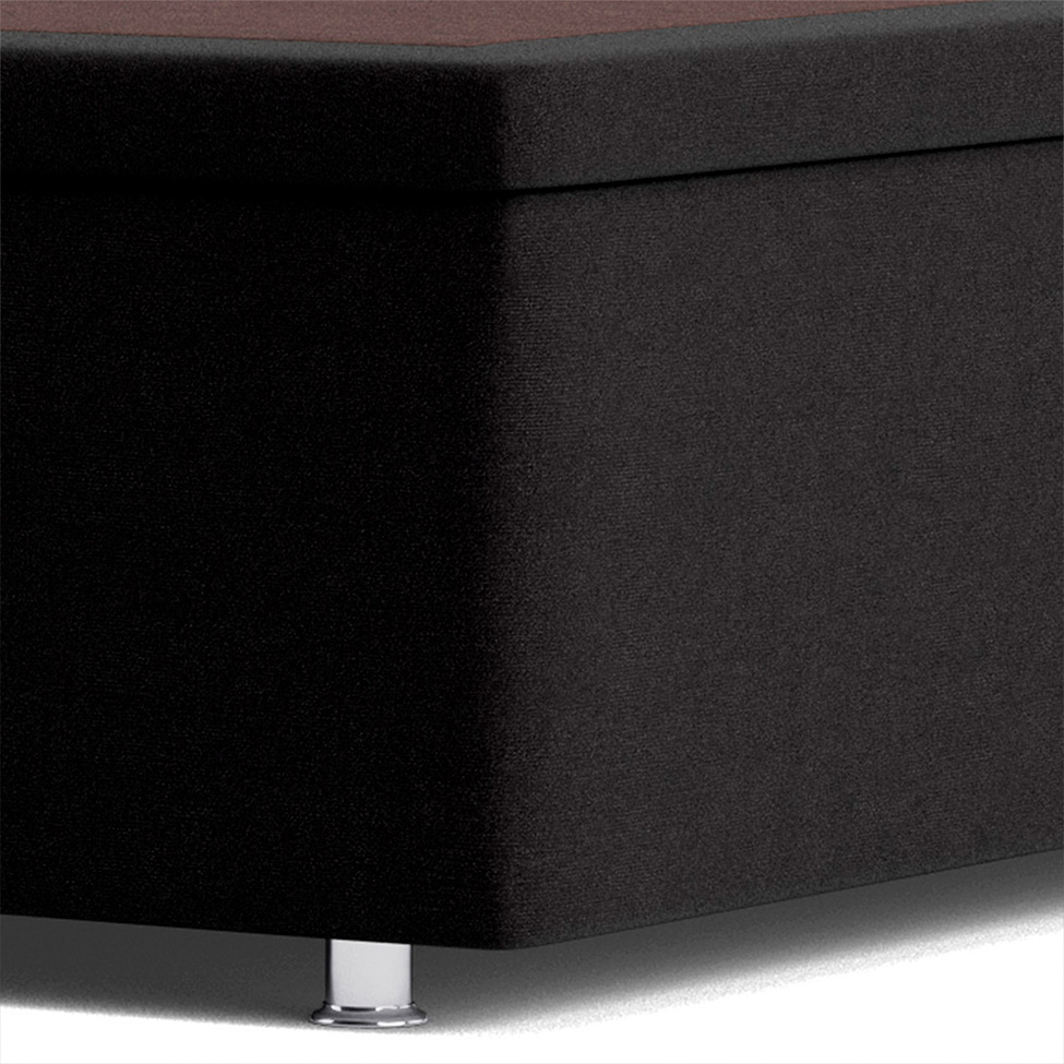 Base para Cama Box Super King Americana com Baú Preta
