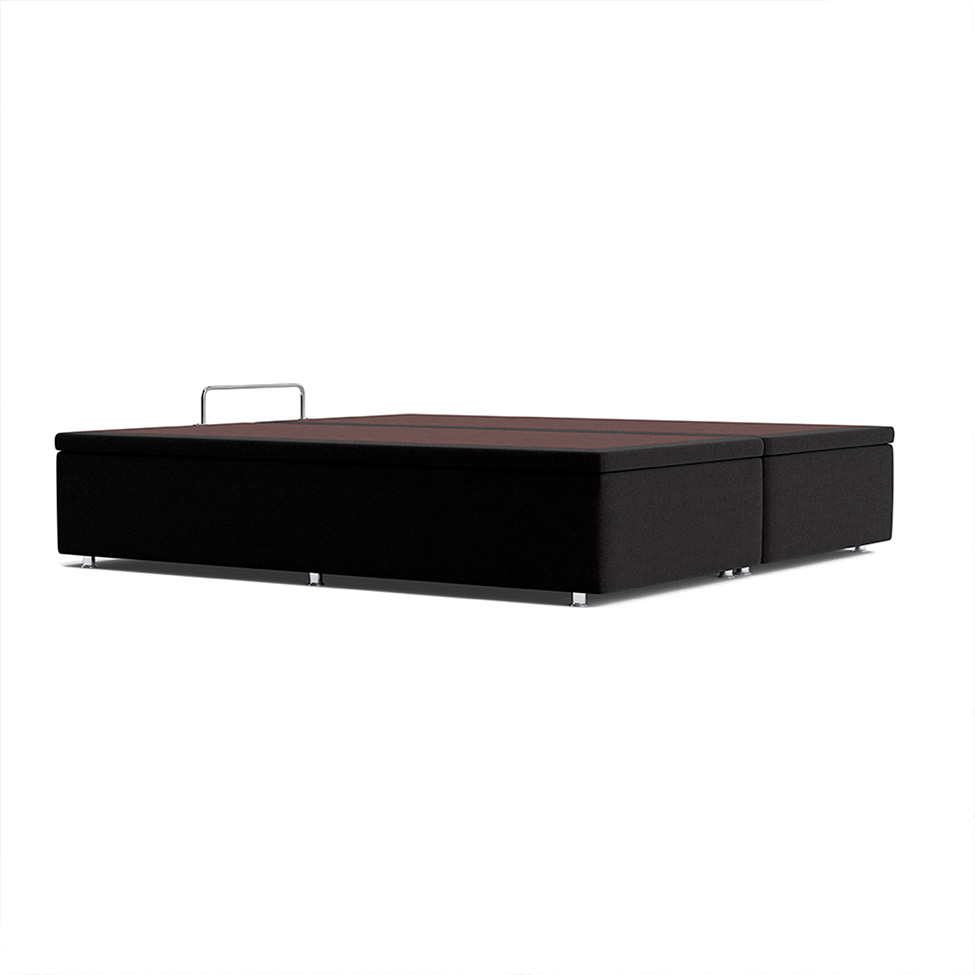 Base para Cama Box Super King Americana com Baú Preta