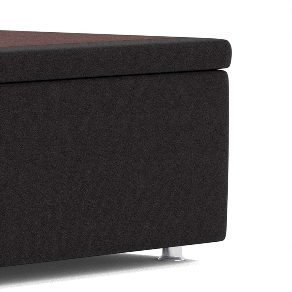 Base para Cama Box Super King Americana com Baú Preta