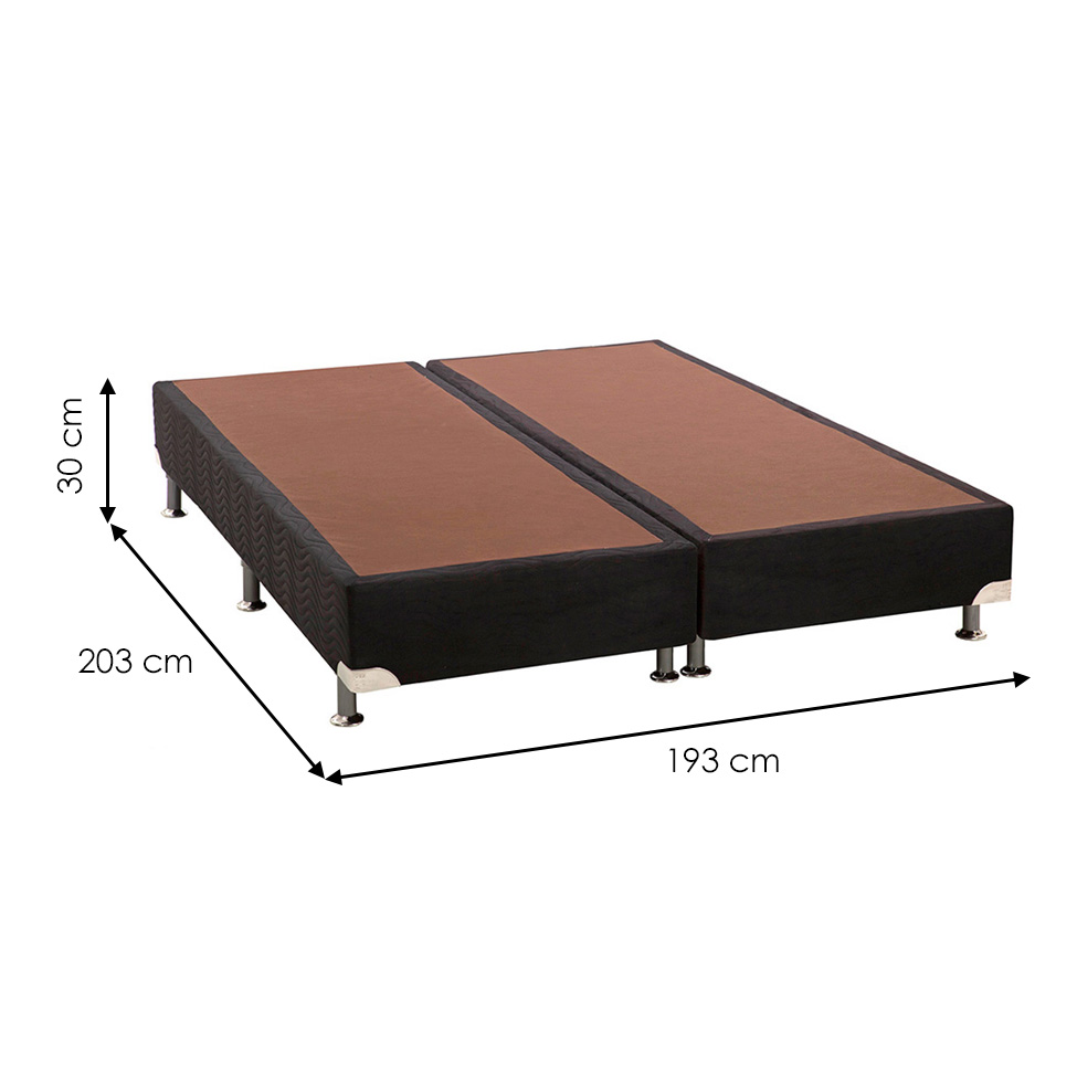 Base para Cama Box Super King Camurça II Preta