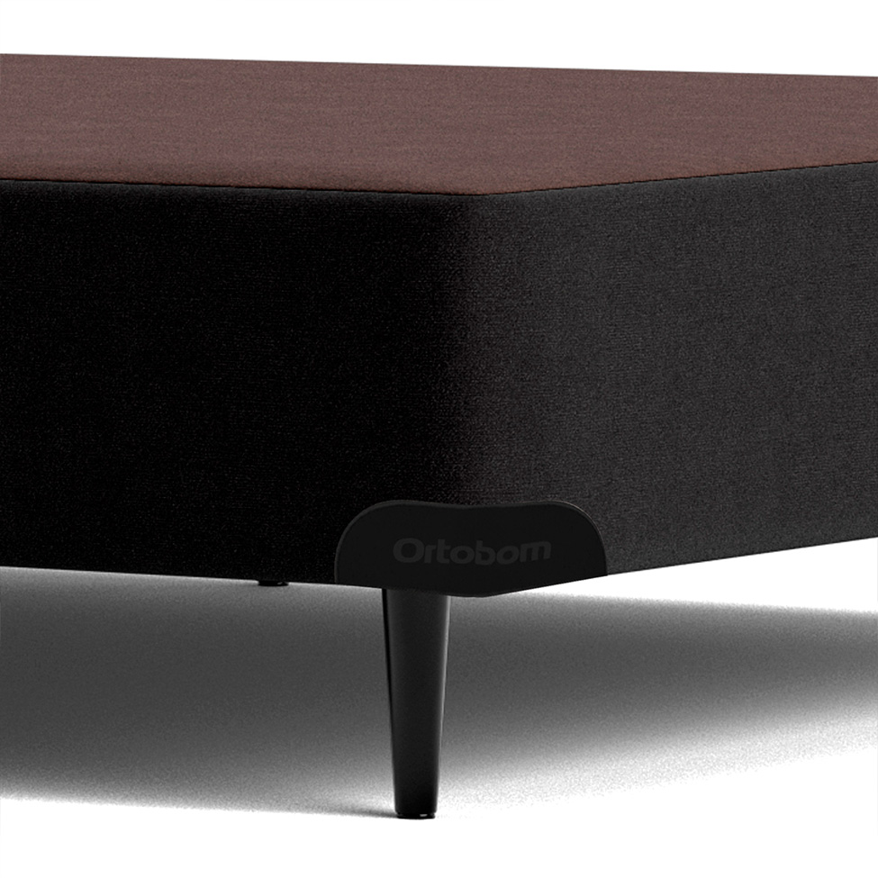 Base para Cama Box Viúva Camurça I Preta