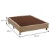 Base para Cama Box Viúva Camurça II Creme