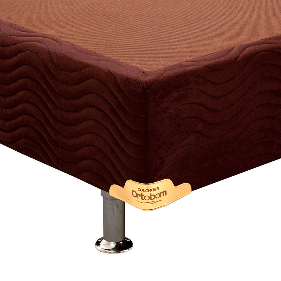 Base para Cama Box Viúva Camurça II Marrom