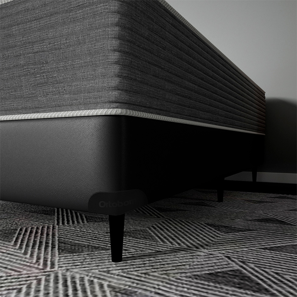 Base para Cama Box Viúva Cori I Preta