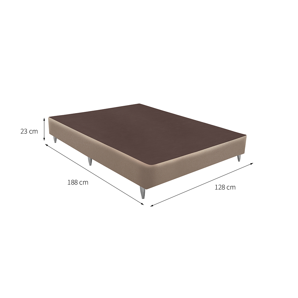 Base para Cama Box Viúva Linen (23x128x188) Bege