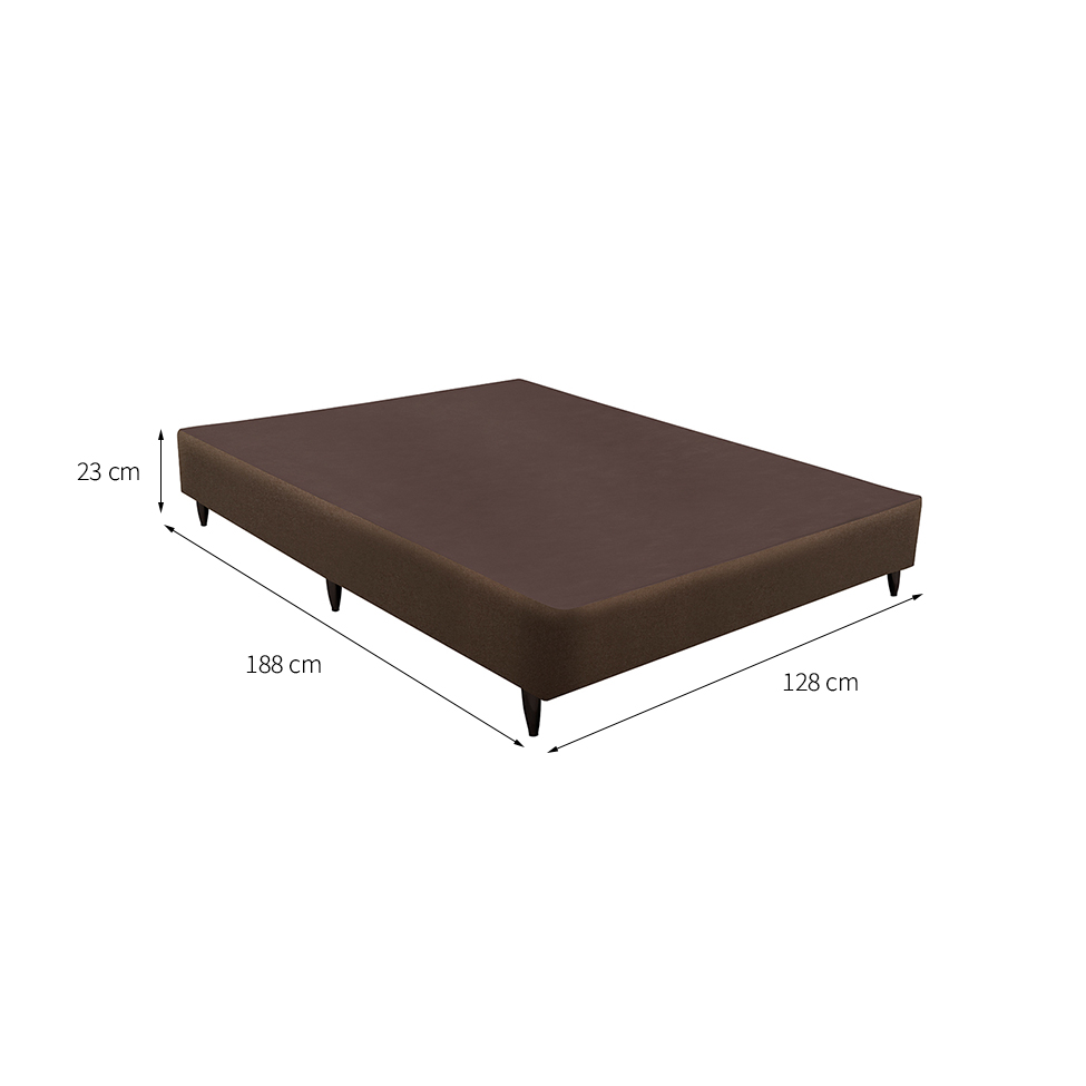 Base para Cama Box Viúva Linen (23x128x188) Marrom
