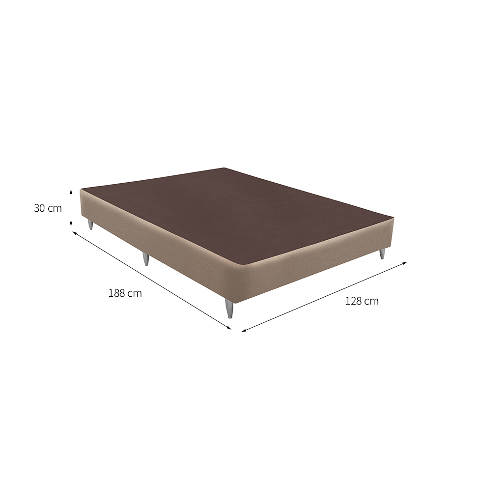 Base para Cama Box Viúva Linen (30x128x188) Bege