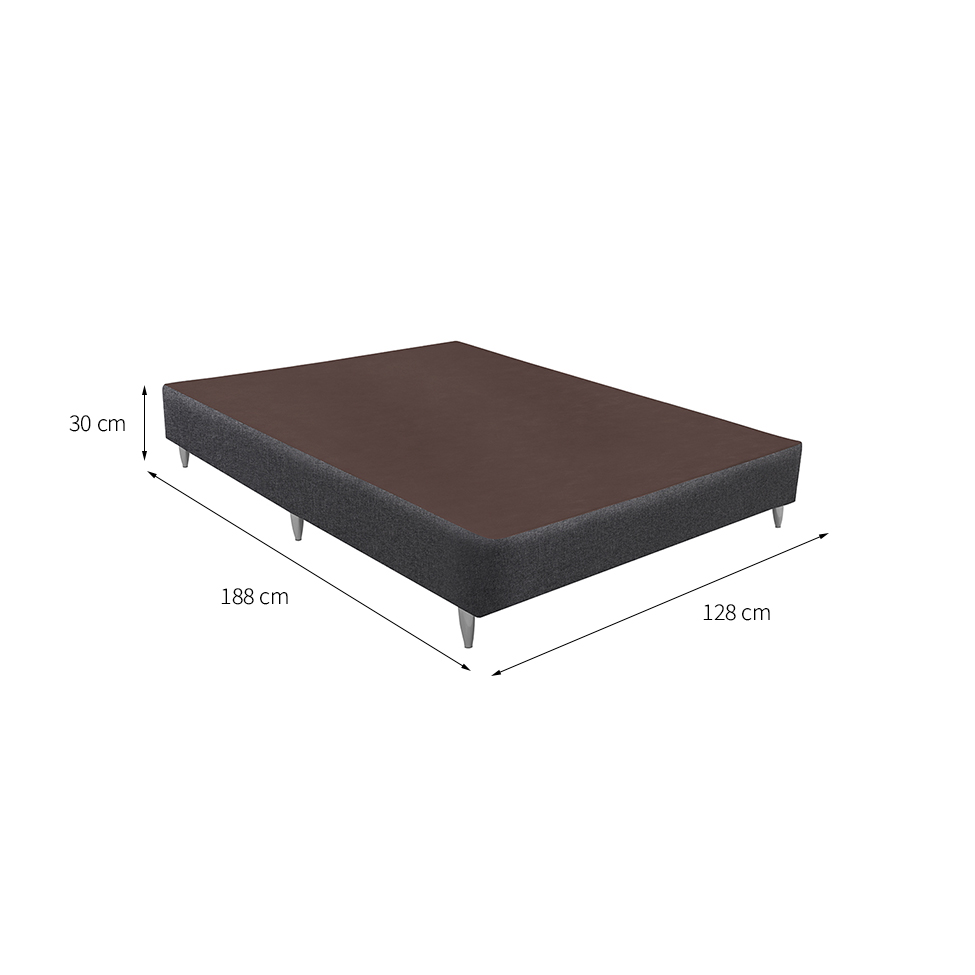 Base para Cama Box Viúva Linen (30x128x188) Cinza