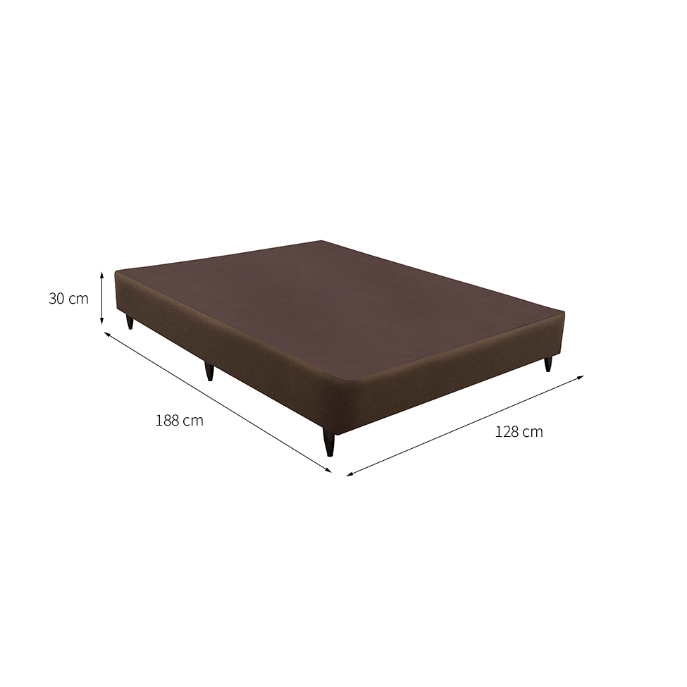Base para Cama Box Viúva Linen (30x128x188) Marrom