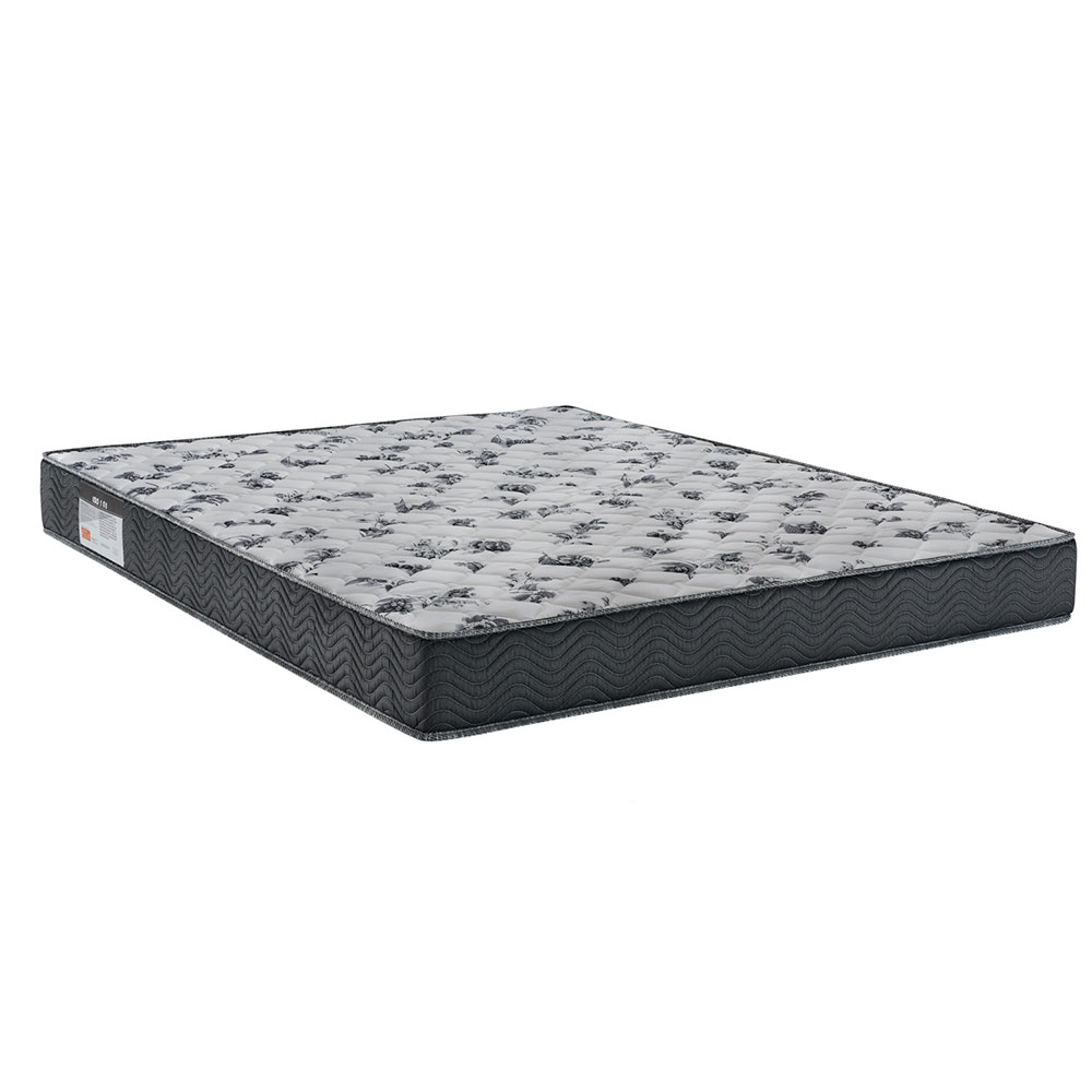 Cama Box Camurça I com Colchão Queen Espuma D33 Iso (18x158x198) Cinza e Grafite