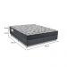 Cama Box Camurça I com Colchão Queen Espuma D33 Iso (18x158x198) Cinza e Grafite