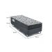 Cama Box Camurça I com Colchão Solteiro Espuma D33 Iso (18x88x188) Cinza e Grafite